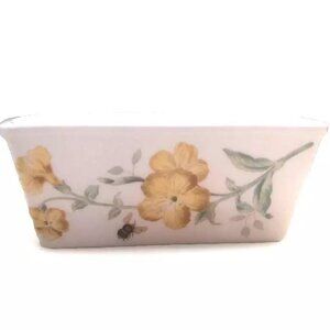 BUTTERFLY MEADOW LENOX Mini Loaf Pan 6558339 Ceramic Bee Floral Dragonfly Design